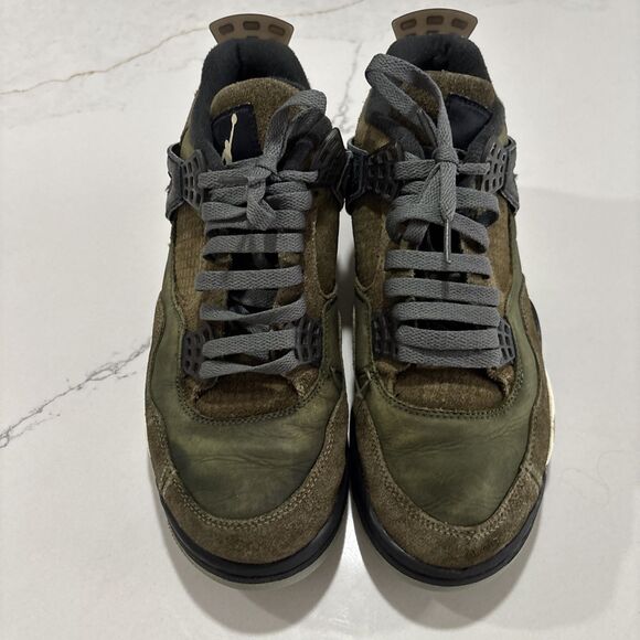 Size 8- Jordan 4 SE Retro SE Craft - Olive - PREOWNED With Original Box - Picture 6 of 8